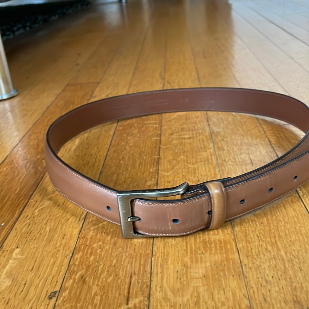 Perry Ellis tan leather belt (32)